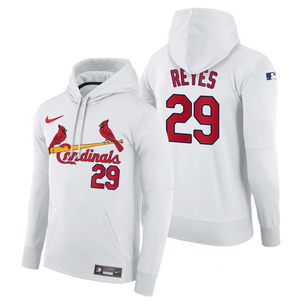 Men St.Louis Cardinals 29 Reyes white home hoodie 2021 MLB Nike Jerseys
